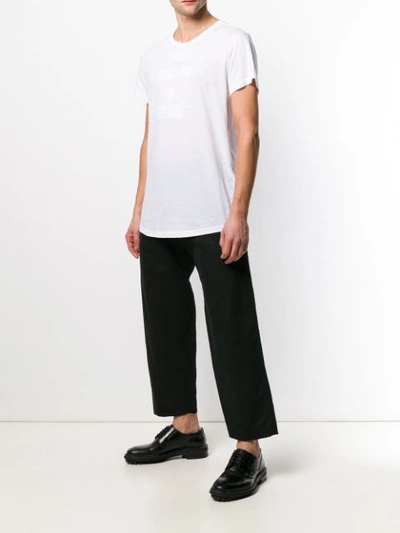 Shop Ann Demeulemeester Short Sleeved T-shirt - White
