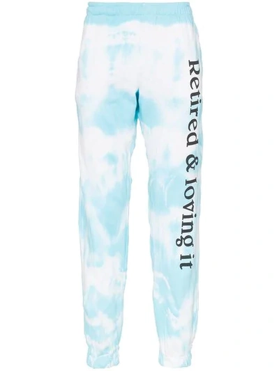 Shop Ashley Williams Retired And Loving It Tie Dye Sweat Pants In Blue