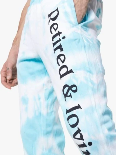 Shop Ashley Williams Retired And Loving It Tie Dye Sweat Pants In Blue