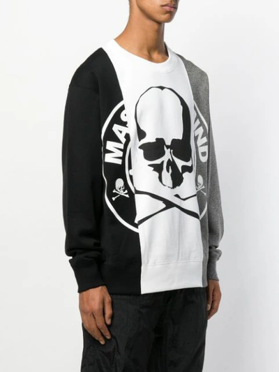 MASTERMIND WORLD STRIPED SKULL JUMPER - 白色