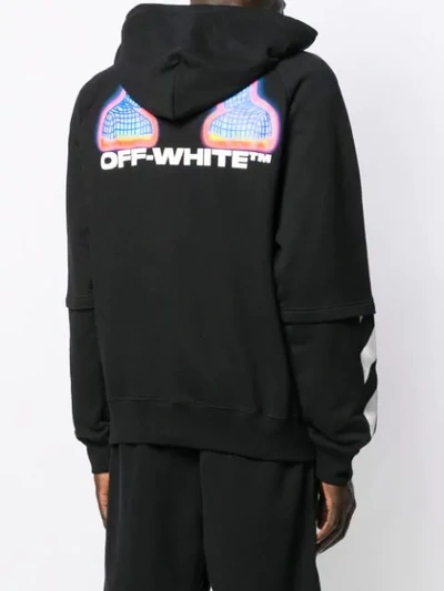 OFF-WHITE THERMO-PRINT HOODIE - 黑色