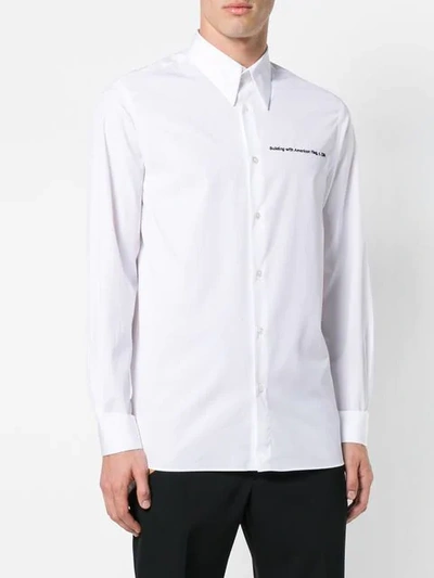 Shop Calvin Klein 205w39nyc Embroidered Detail Shirt In White