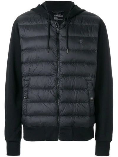 Shop Polo Ralph Lauren Padded Front Jacket In Black