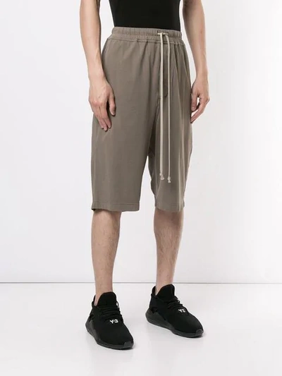 Shop Rick Owens Drkshdw Drop-crotch Shorts - Grey
