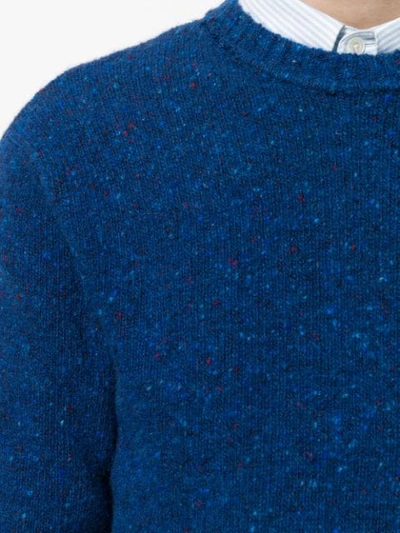 Shop Ami Alexandre Mattiussi Donegal Crew Neck Sweater In Blue