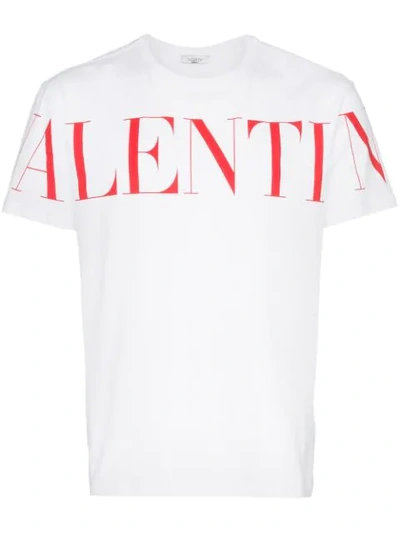 VALENTINO LOGO PRINTED T-SHIRT - 白色