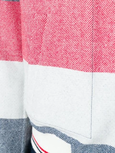 Shop Thom Browne Rugby Stripe Reversible Bomber In 960 Red/white/blue