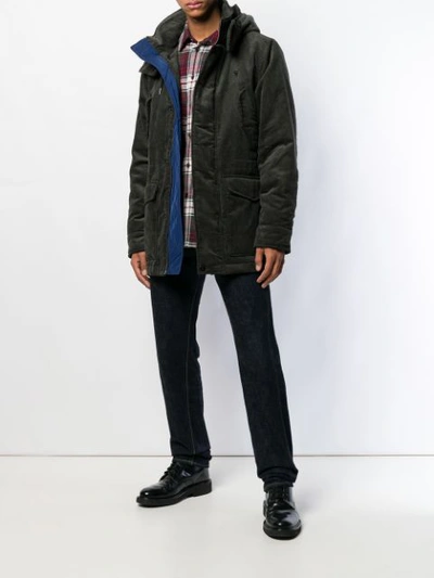 Shop G-star Raw Research Corduroy Parka Coat - Green