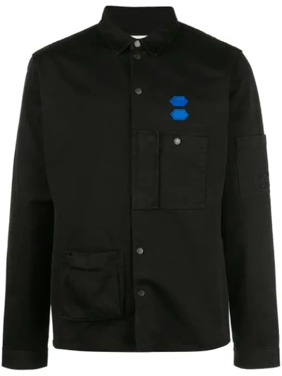 Shop Off-white Cotton Snap Buttoned Shirt In Black