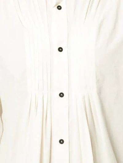 Shop Ann Demeulemeester Oversized Band Collar Shirt In White