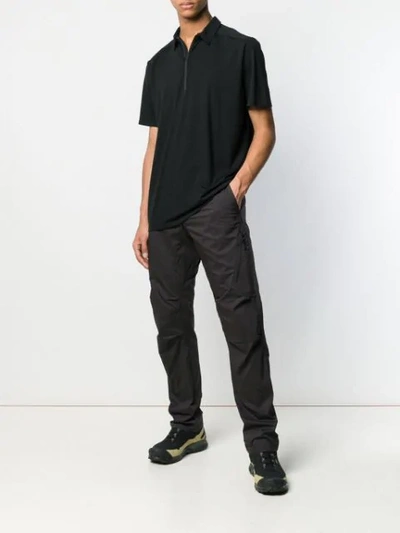 Shop Arc'teryx Jersey Polo Shirt In Black