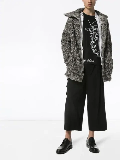 MARTIN DIMENT MARLED CABLE-KNIT CARDIGAN - 黑色