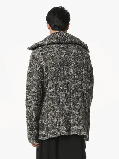 MARTIN DIMENT MARLED CABLE-KNIT CARDIGAN - 黑色