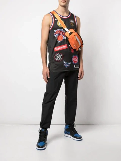 【KCM】ful-86-XXL★長期保管品★NIKE SUPREME　バスケ ユニフォーム タンクトップ　リバーシブル　WEST 53　ブラック/グレー　XXL Supreme Nike／NBA Teams バスケットボール ジャージ タンク