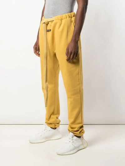 Shop Fear Of God Regular-fit Track Trousers In Yellow