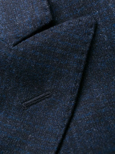 Shop Boglioli Check Print Suit Jacket In Blue