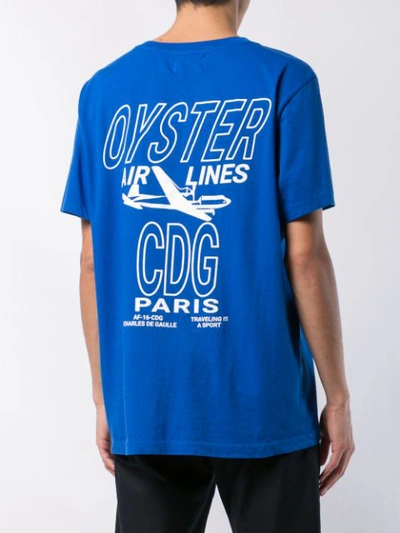 Shop Oyster Holdings Oyster Airlines Cdg T-shirt - Blue