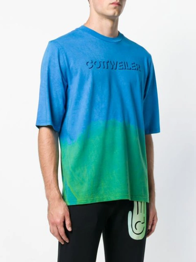 Shop Cottweiler Two Tone Logo Print T In Blue