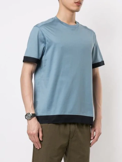 Shop Cerruti 1881 T-shirt Mit Kontrastdetails In Blue