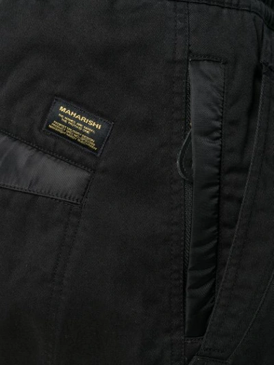 Shop Maharishi Pocket Detail Track Pants - Black