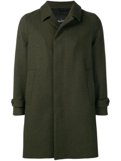 Shop Hevo Single Breasted Coat In Green