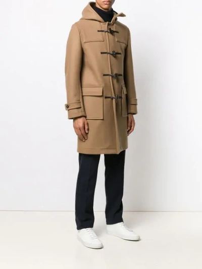 Shop Mackintosh Weir Wool Duffle Coat In Brown