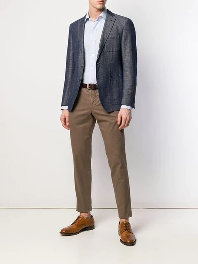 Shop Pt01 Slim-fit Chinos In Brown