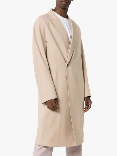 HAIDER ACKERMANN SINGLE BUTTON TRENCH COAT - 大地色