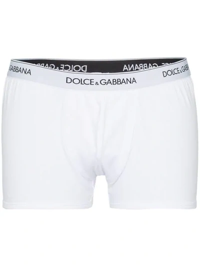 Shop Dolce & Gabbana Logo Band Boxers In White