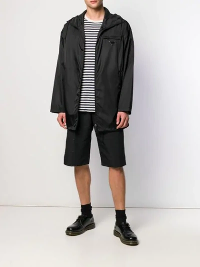 Shop Junya Watanabe Tailored Bermuda Shorts In Black