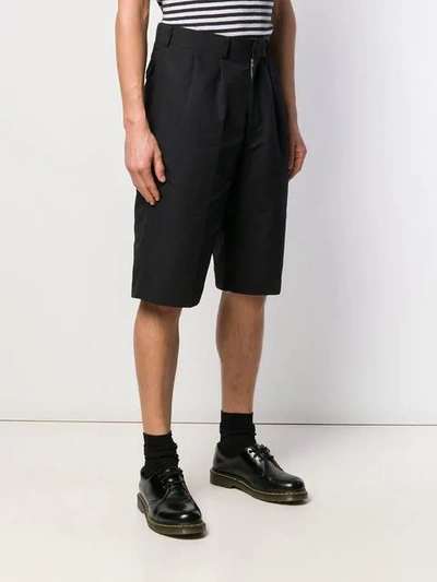 Shop Junya Watanabe Tailored Bermuda Shorts In Black