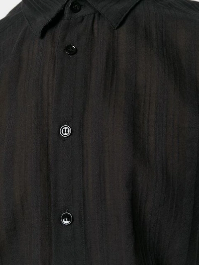 Shop Saint Laurent Sheer Panelled Shirt In 1000 Black