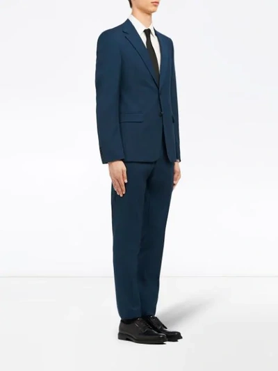 Shop Prada Slim-fit Two Piece Suit In Blue