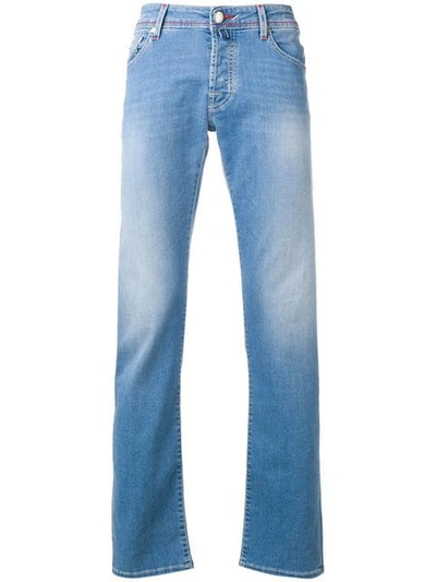 Shop Jacob Cohen Bootcut Jeans In Blue