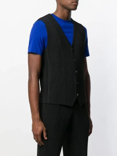 Shop Issey Miyake Tailored Waistcoat In Black