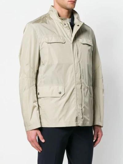 Shop Sealup Classic Fitted Jacket In Neutrals