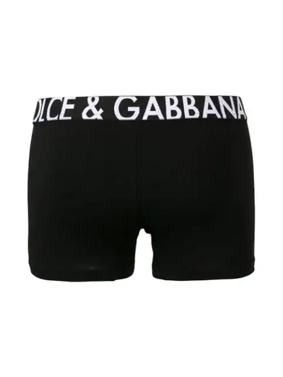 Shop Dolce & Gabbana Logo Banded Boxers In Black