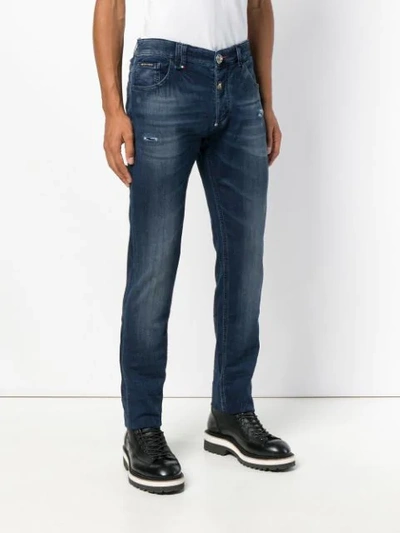 Shop Philipp Plein Alexia Distressed Skinny Jeans In Blue