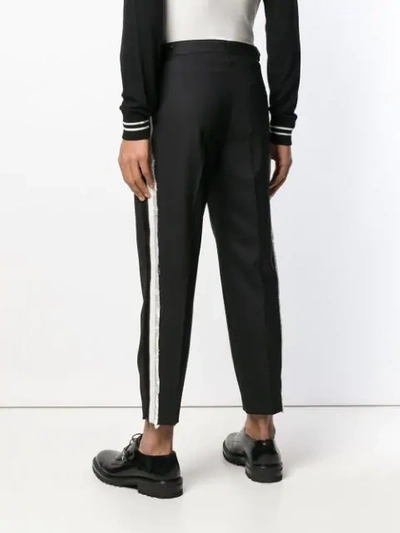 Shop Neil Barrett Cropped Tailored Trousers In Black