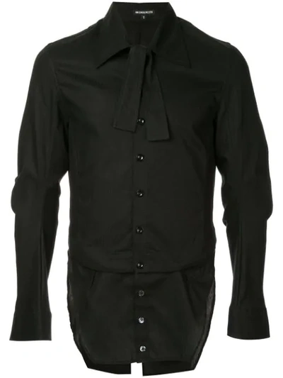 Shop Ann Demeulemeester Tie Collar Shirt In Black