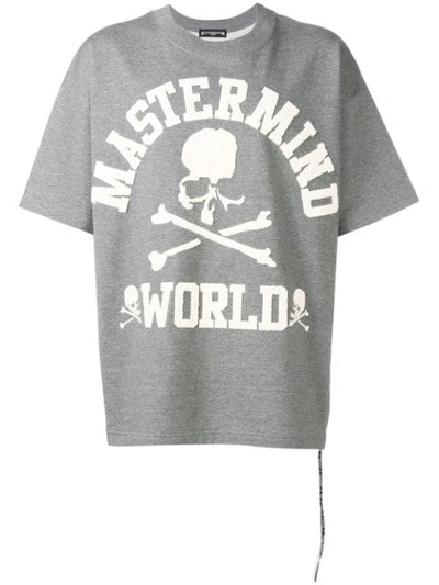 Shop Mastermind Japan Logo Print T-shirt - Grey
