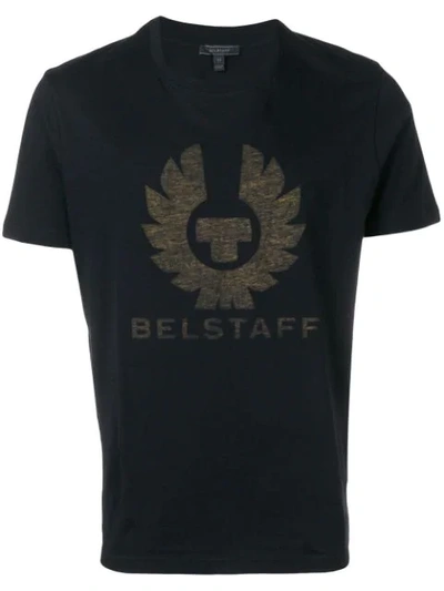 Shop Belstaff Logo Print T In Black