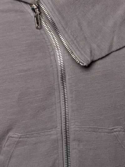 Shop Rick Owens Drkshdw Asymmetric Zipped Hoodie In Grey