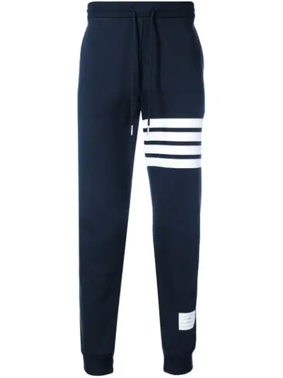 Shop Thom Browne 4-bar Half-&-half Sweatpants In Blue