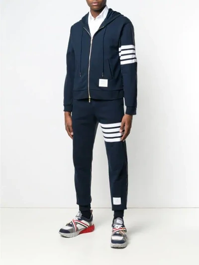 Shop Thom Browne 4-bar Half-&-half Sweatpants In Blue