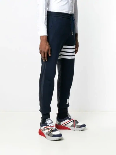 Shop Thom Browne 4-bar Half-&-half Sweatpants In Blue