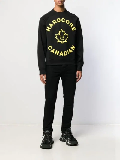 Shop Dsquared2 Hardcore Canadian Sweatshirt In Black