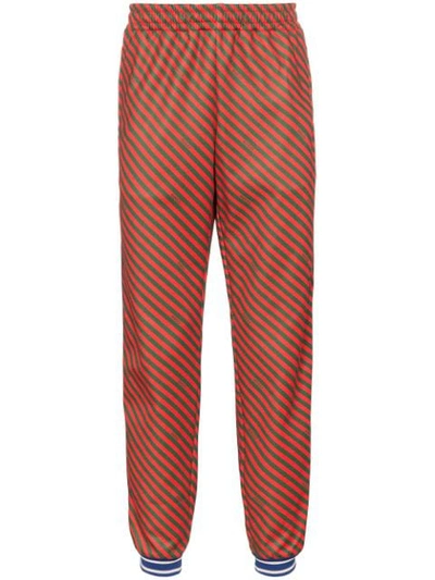 Shop Gucci Striped Track Trousers In 6208 Multicoloured
