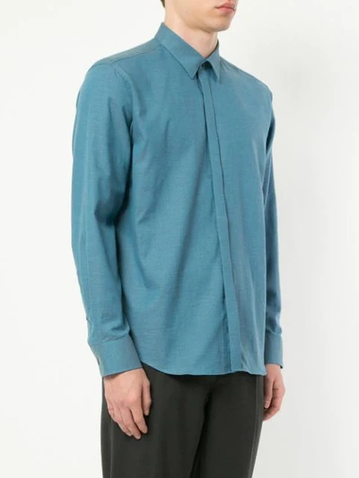 Shop D'urban Basic Plain Shirt In Blue