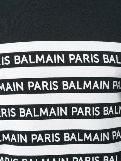 Shop Balmain Logo Printed T-shirt In White